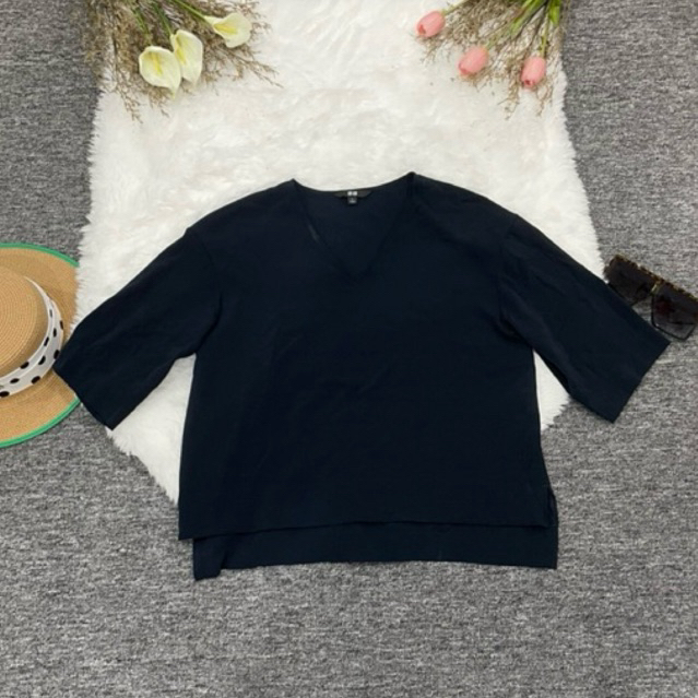 48K SHOP-Atasan wanita /  blouse /  blouse wanita / blouse casual /blouse murah / blouse biru tua un