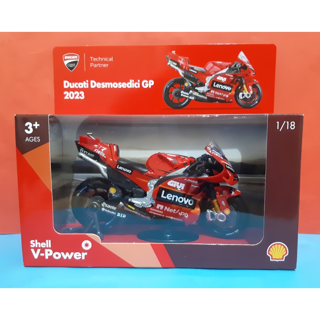 Maisto X SHELL Ducati Desmosedici GP 2023 (Segel)