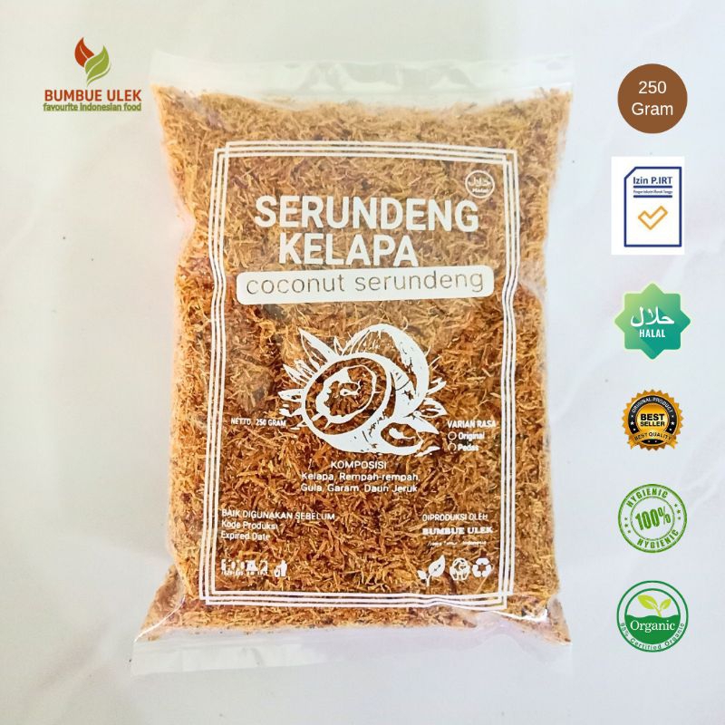 

BUMBUE ULEK - SERUNDENG KELAPA SRUNDENG GURIH MANIS KHAS JAWA TIMUR 250 GRAM