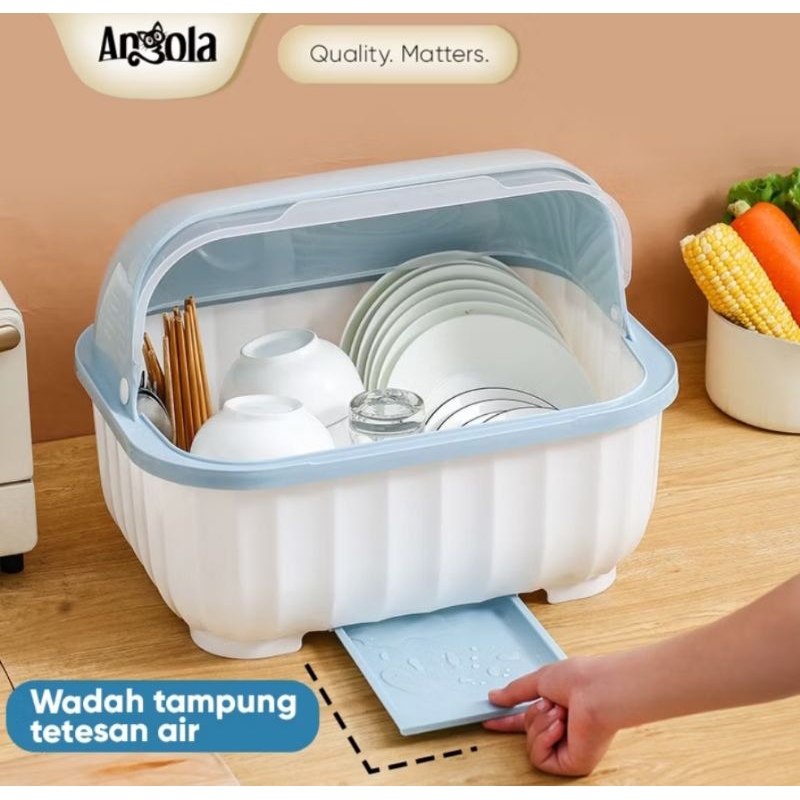 Angola Rak Piring dengan Tirisan Air