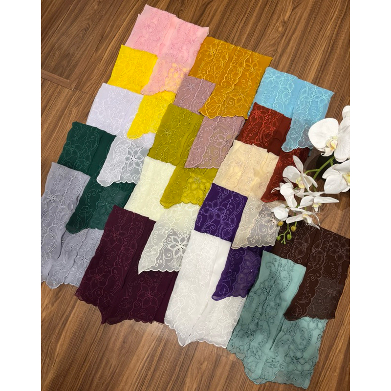 Kain Kebaya Bordir Kerah Lipat