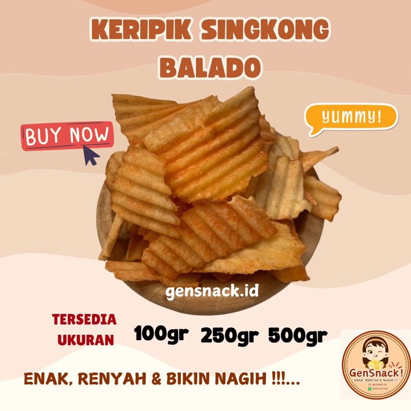 

Keripik Singkong Balado 100gr 250gr 500gr