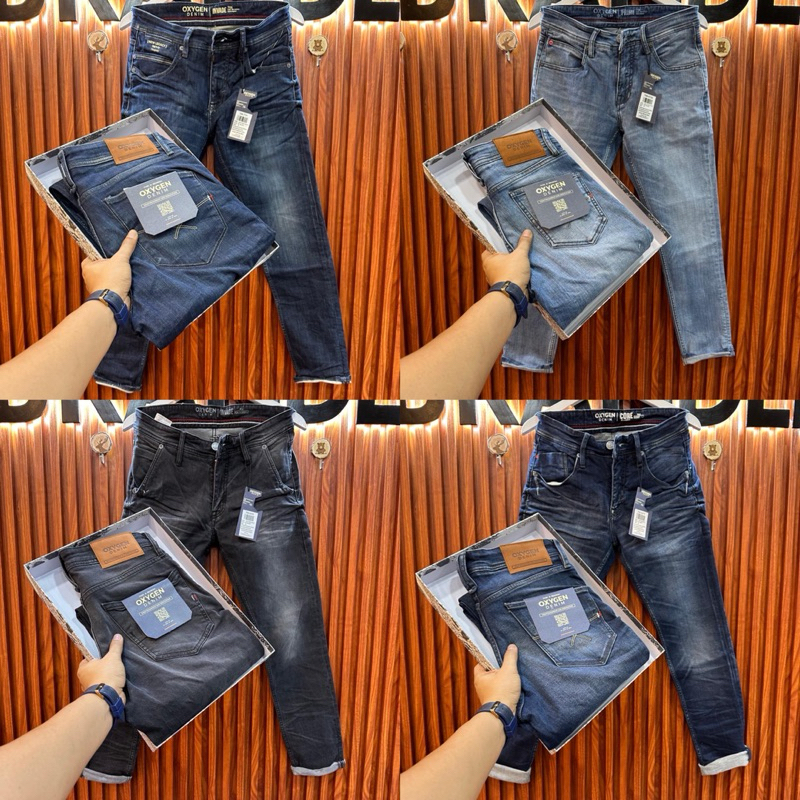 Celana Jeans oxygen Original slimfit Mewah / Celana Jeans pria original
