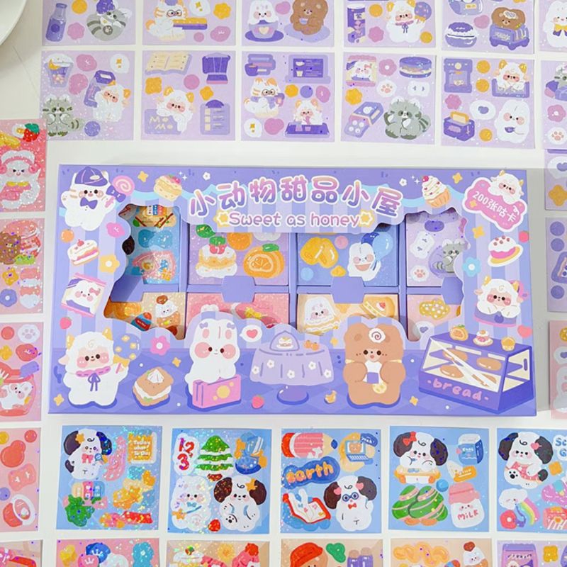 

Sticker Glitter Glossy Cute, Cute glossy sticker, stiker mengkilat tahan air untuk dekorasi, stiker Tumbler