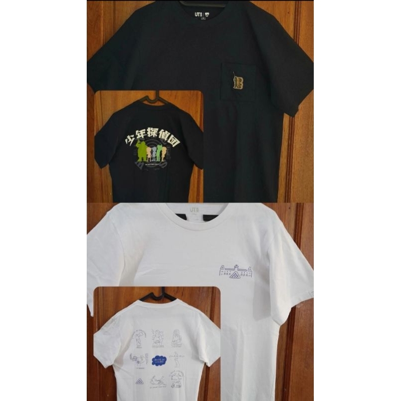 Kaos Tshirt Uniqlo UT x Detective Conan & Musee Du Louvre By YuNagaba Desainer      Preloved/Second/