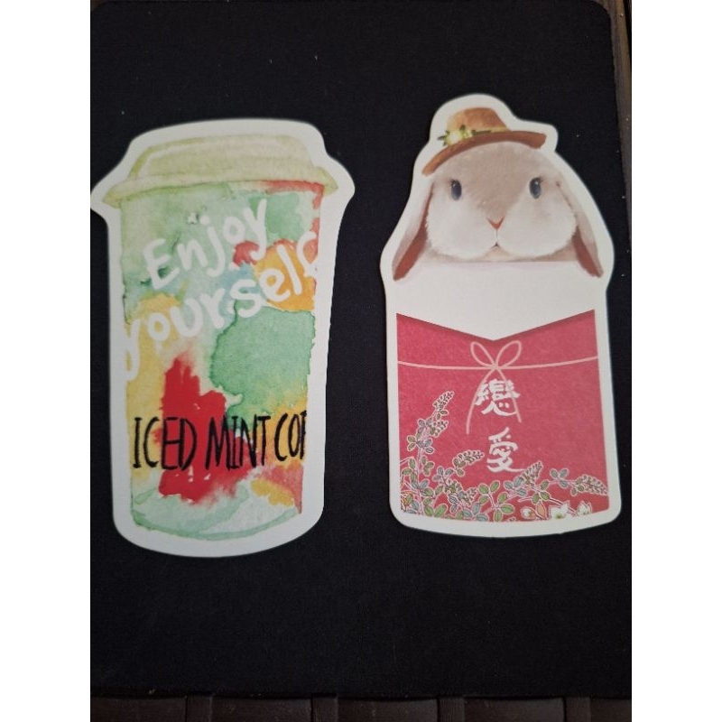 

2 kartu pos shaped postcard