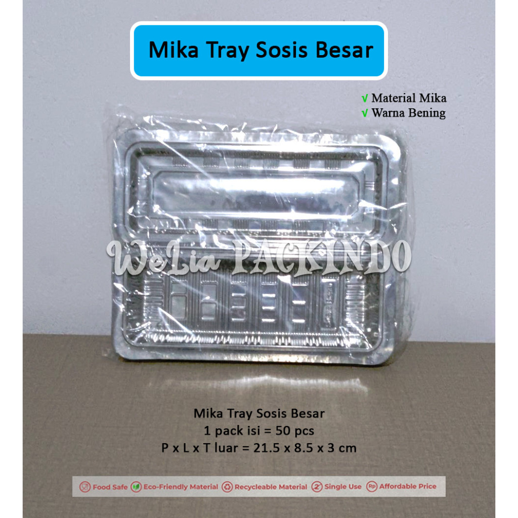 [50 Pcs] Mika Sosis Besar / Mika Donat Mini isi 3 / Mika Hotdog / Mika Tray Sosis Besar / Mika Sushi