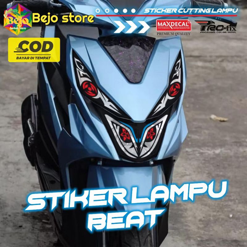 Sticker stiker lampu mata dan alis beat street 2018 stiker variasi lampu depan beat