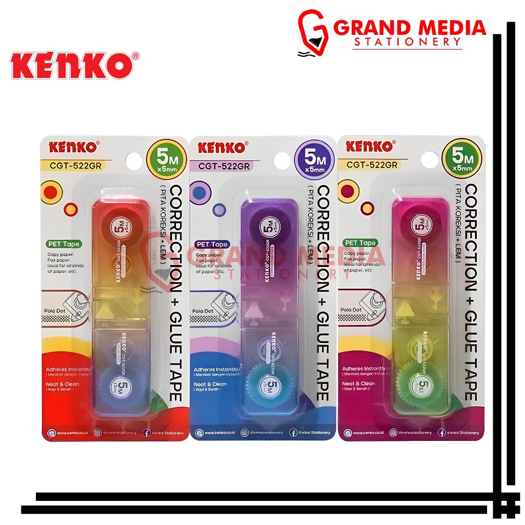 

[GRAND MEDIA] CORRECTION TAPE & GLUE TAPE KENKO CGT-522GR