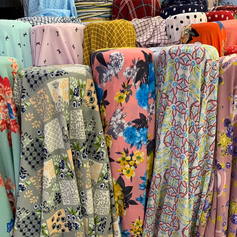 kain motif crepe - kain crepe bubble motif - kain crepe motif - kain crepe premium - kain crepe luxu