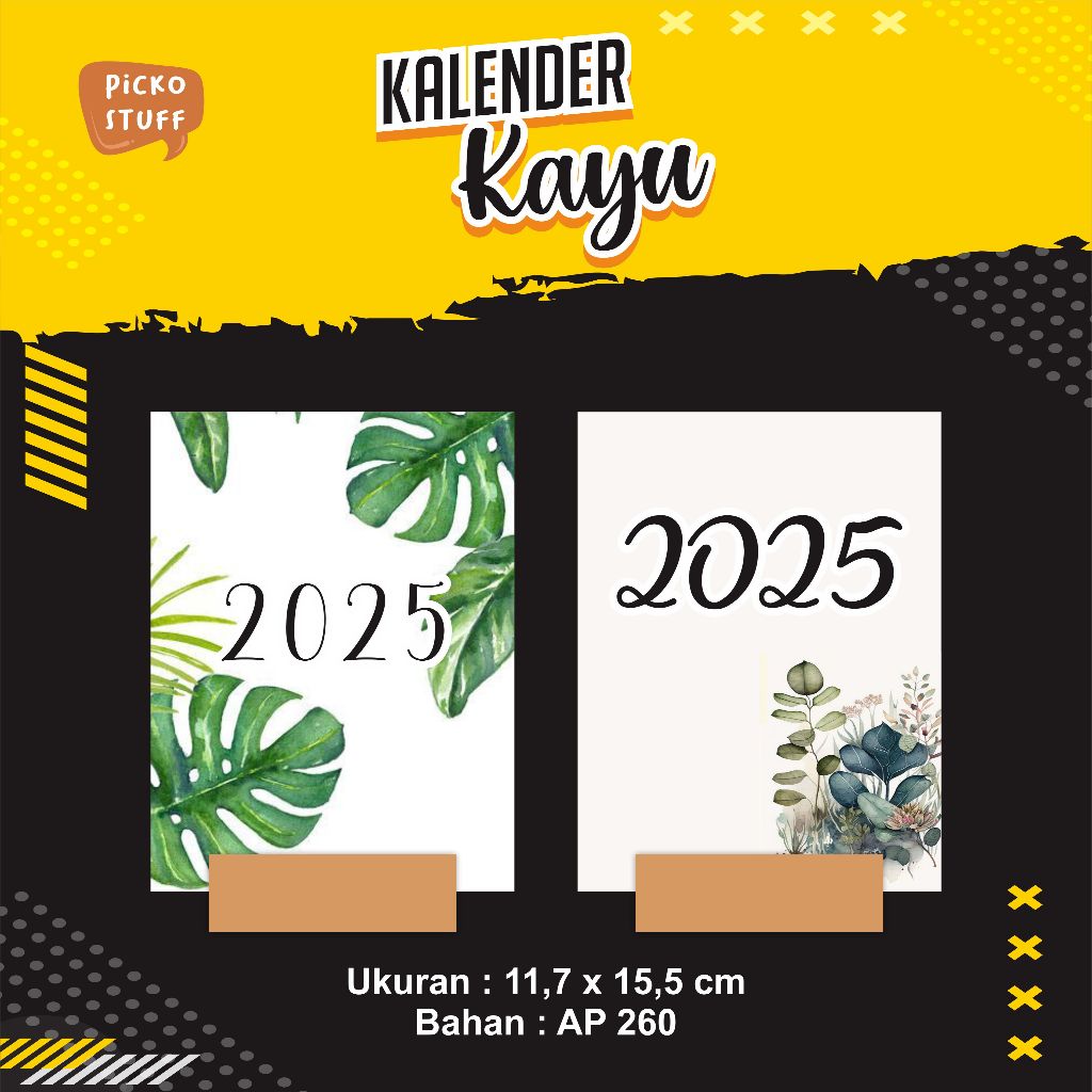 Kalender Stand Kayu 2025