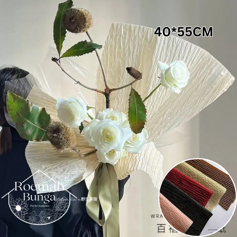 

Pa Erta V Pleat Buet Bunga 4055Cm Bungu Flt Cello Crepe R