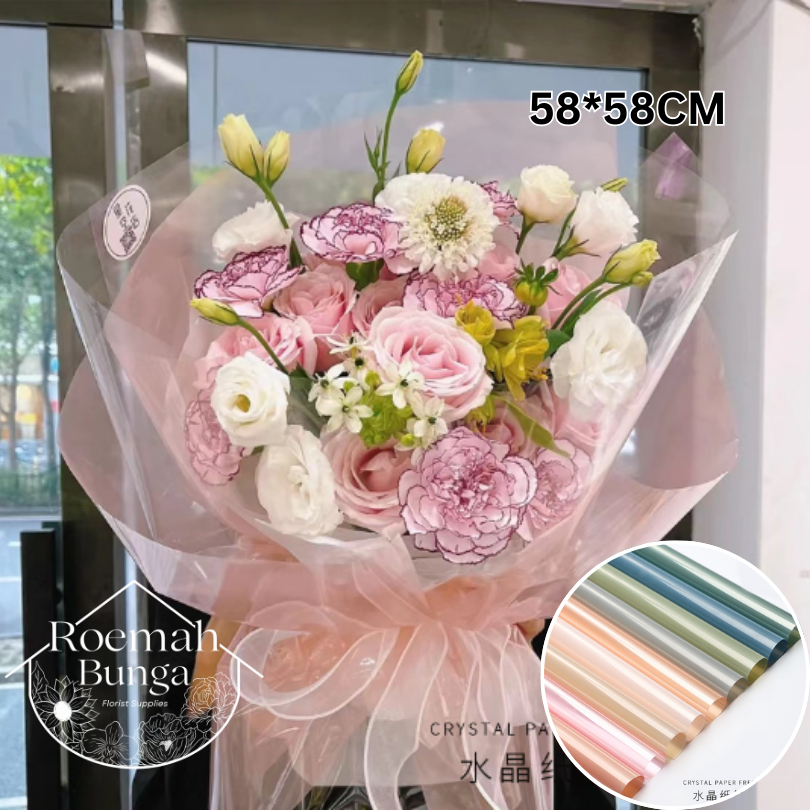 

[5 LBR] Cello Jelly Transparant 58*58cm Warna / Bungkus Florist Buket Bunga