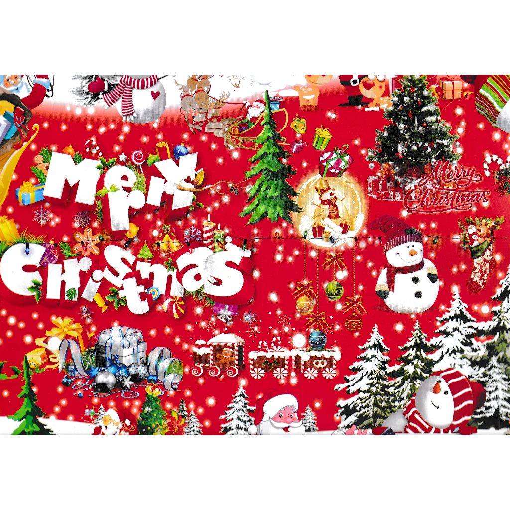 

KERTAS KADO MERRY CHRISTMAS/NATAL MERAH SANTA CLAUS