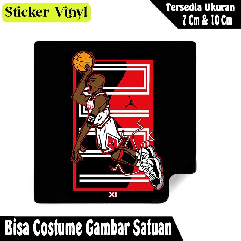 

Radit667 Stiker Sticker Pemain Basket Michael Jordan Bahan Vynil Tahan Air Bisa Custom Gambar