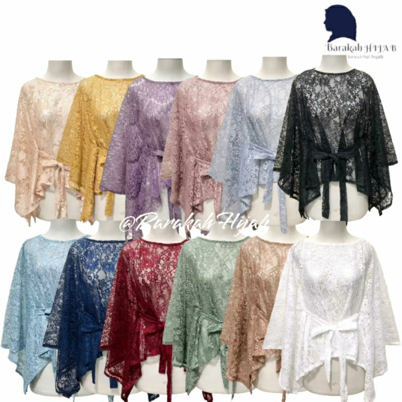 OUTER BRUKAT brukat (renda/kornelli premium) SIZE All Size fit to XXXXL(bisa digunakan S-XXXXL) Musl