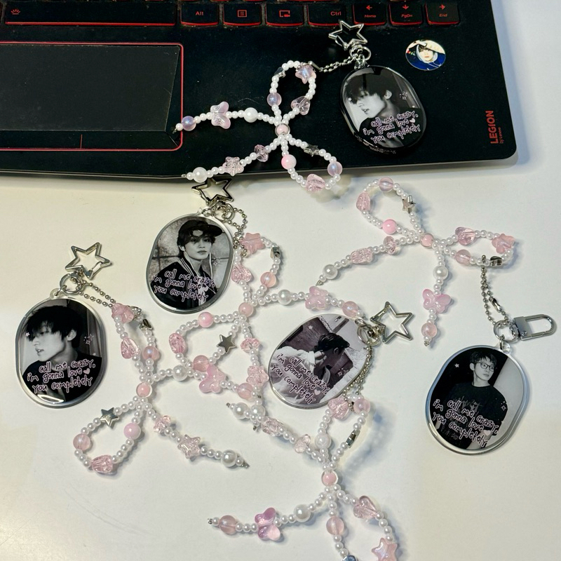 Ready stock love completely epoxy keyring haechan mark mingyu wonwoo nct seventeen