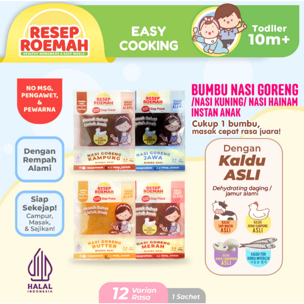 

Resep Roemah Bumbu Nasi / Bumbu Instan Anak / Kids Instant Seasoning / Bumbu Masak No MSG & Pengawet