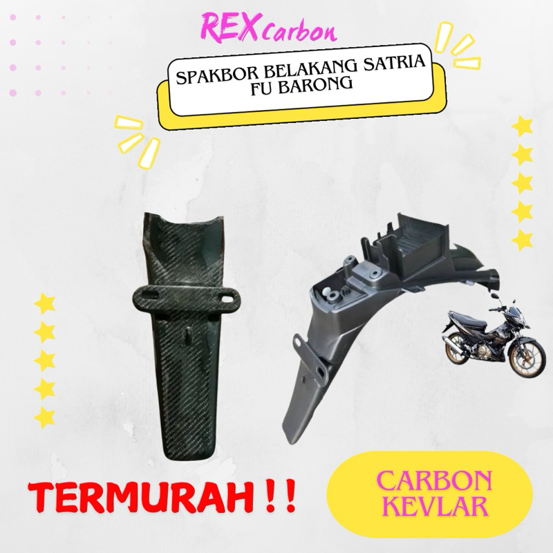 Spakbor Belakang Satria Fu Barong Carbon Kevlar/ carbon fiber