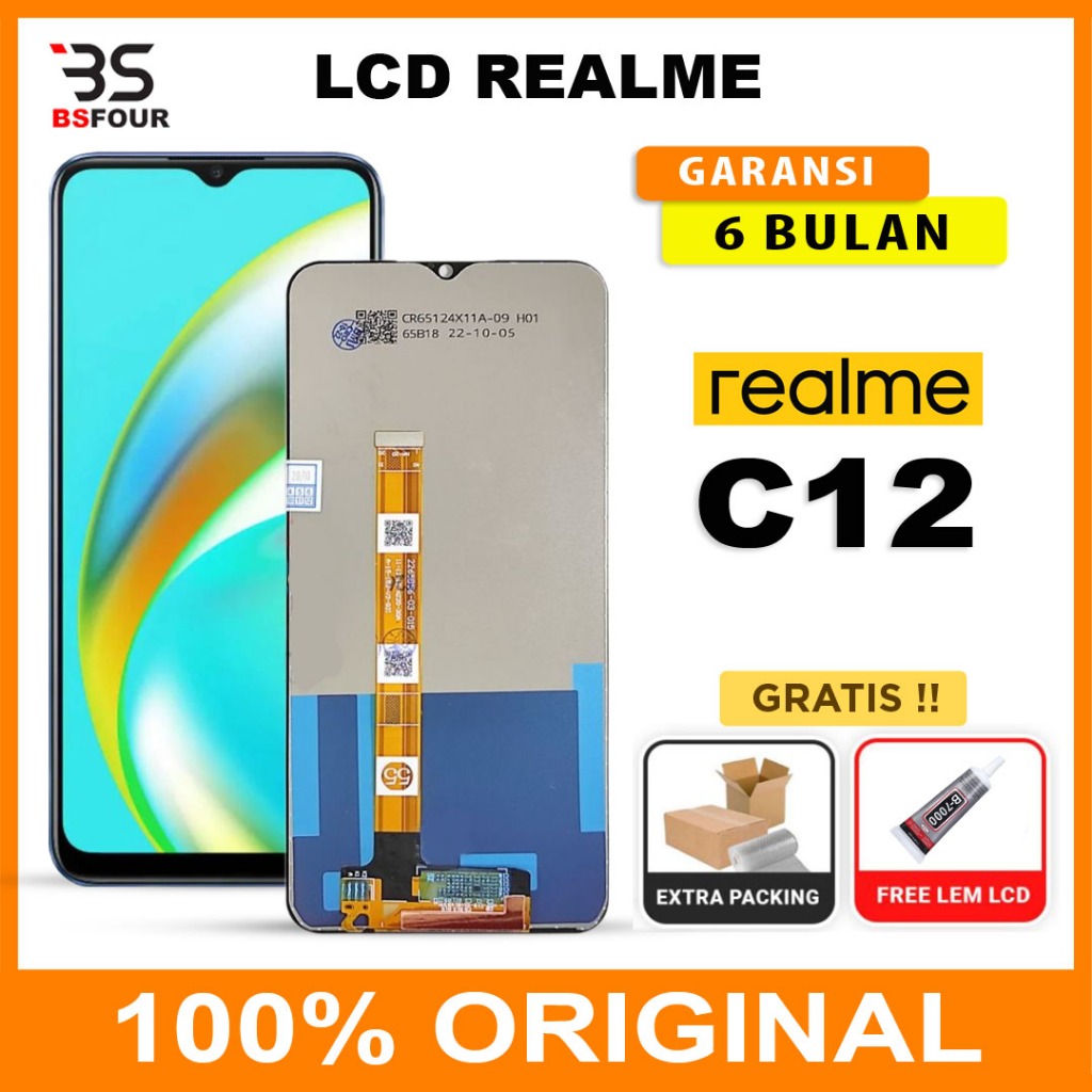 LCD REALME C12 FULLSET TOUCHSCREEN ORIGINAL