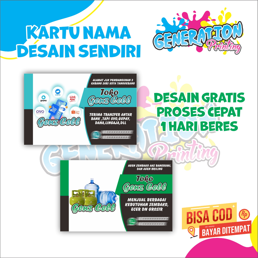 

KARTU NAMA BISNIS / NAME TAG PRIBADI GRATIS DESAIN ISI 100 PCS BONUS BOX 1 HARI JADI