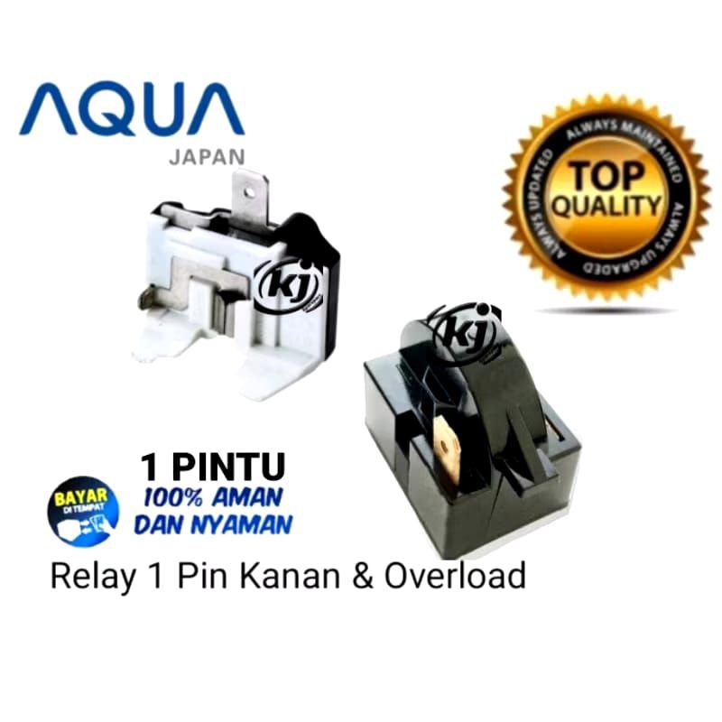 OVERLOAD RELAY PTC ORIGINAL KULKAS 2 DAN 1 PINTU AQUA DAN UCHIDA #  RELAI  DAN OVERLOT GEPENG   KULK