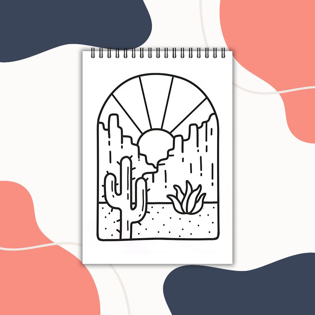 

YUH Simple Art Coloring Book for adult and kids Buku mewarnai seri Bold And Easy