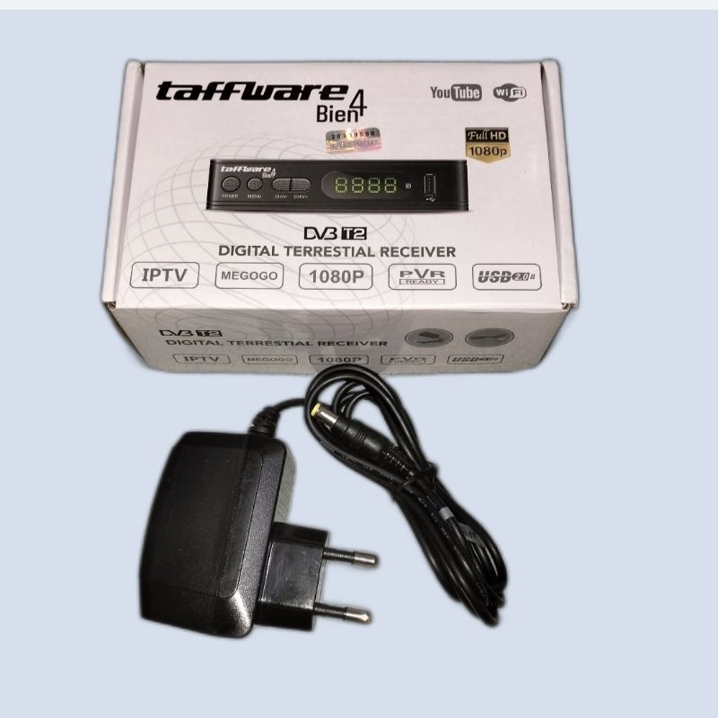 AC DC adaptor pengganti set top box taffware Bien 4 power suplay stb tafware bien4 remot USB wifi ka
