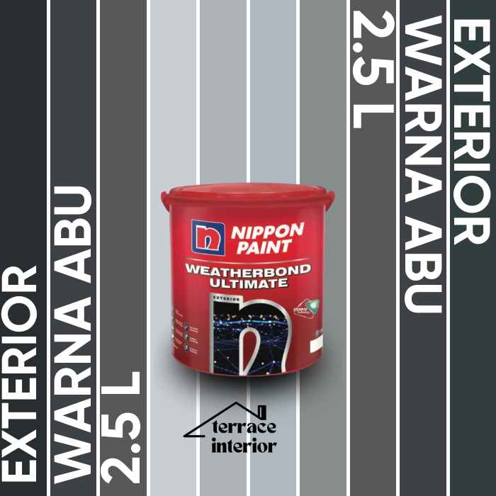 Cat Tembok Nippon Paint Ultimate warna Abu Ukuran 2.5 L