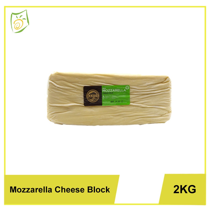 

Baros Mozzarella Cheese / Keju Mozzarella Block 2kg