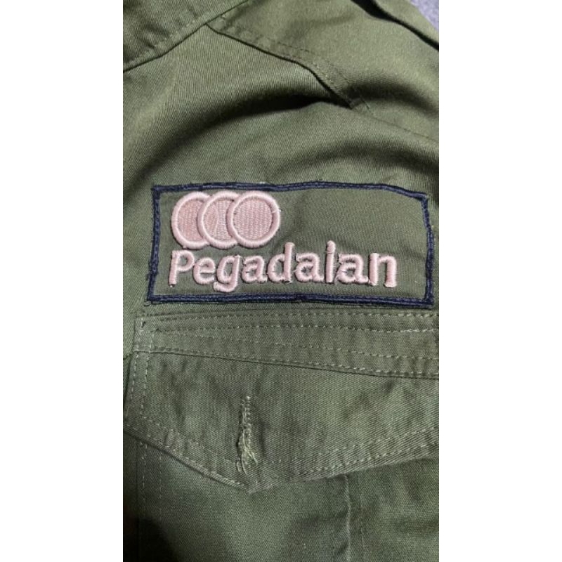 kemeja pegadaian bumn seragam bumn pegadaian bordir timbul