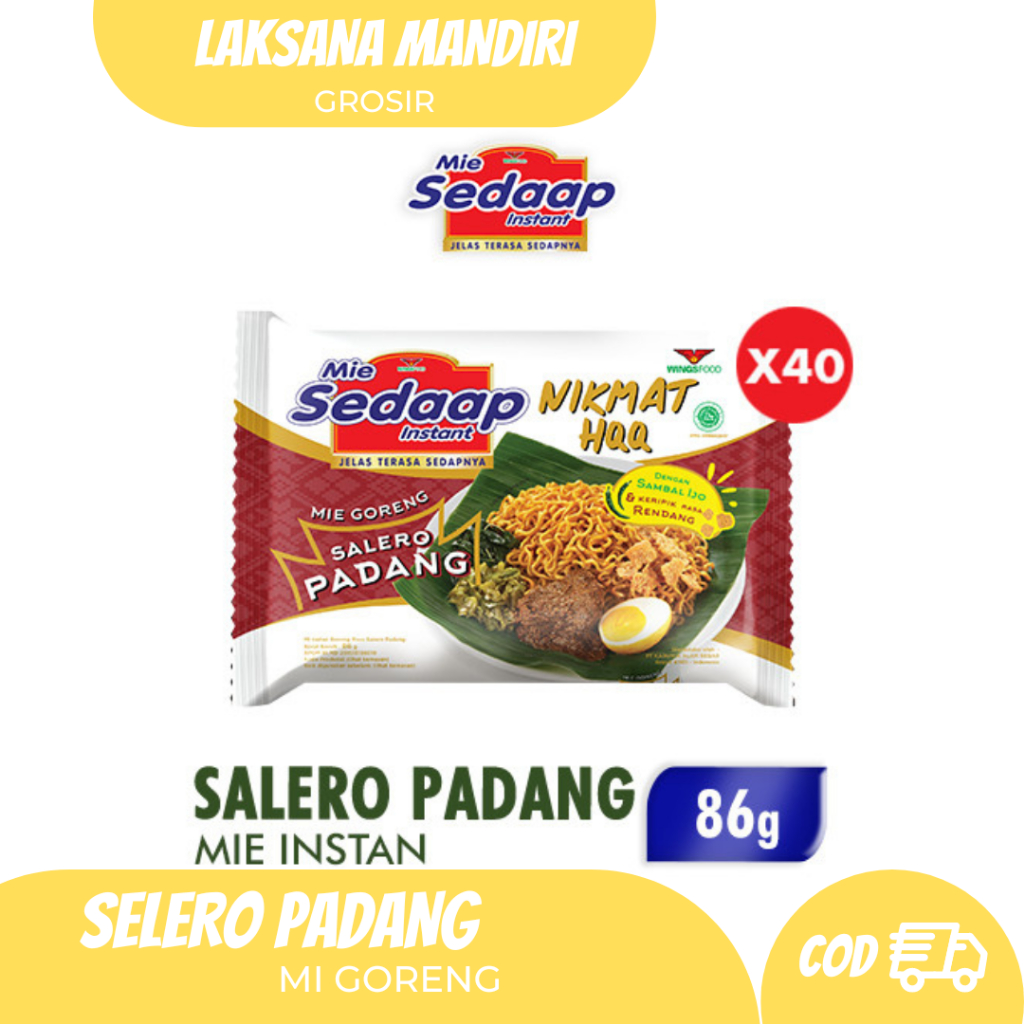 Mie Sedaap Salero Padang 1 Dus Isi 40 Pcs
