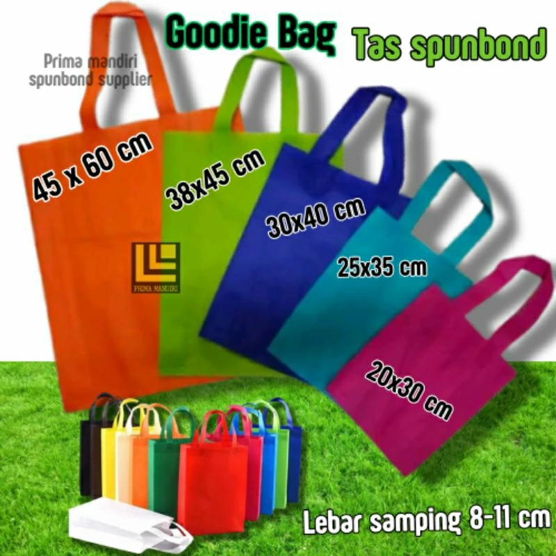 

Goodie bag tas spunbond size JUMBO (38x45x10),besar (30x40x10),kecil(25x35x8) | tas kain spunbond,tas hajatan