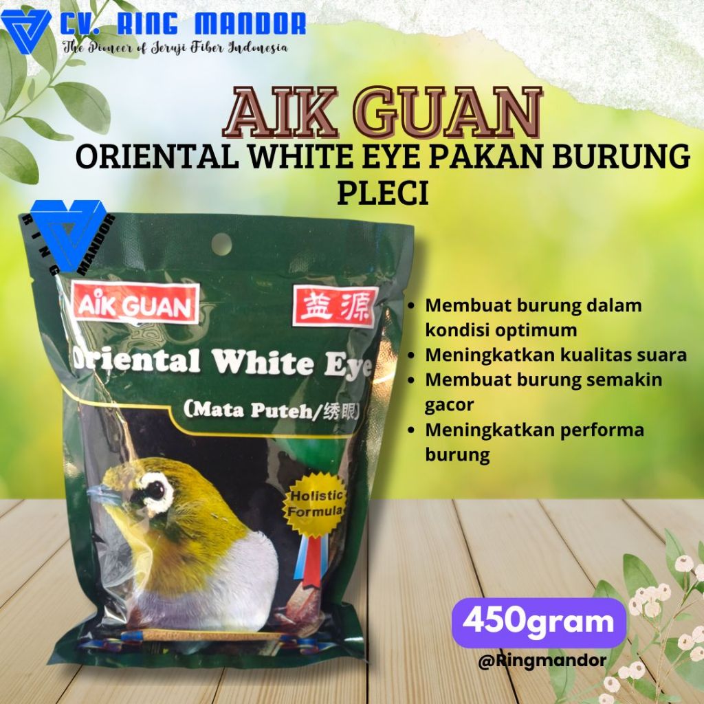 aik guan 450gram pakan pleci oriental makanan mata putih Pakan Burung Premium Quality Pleci Gacor Se