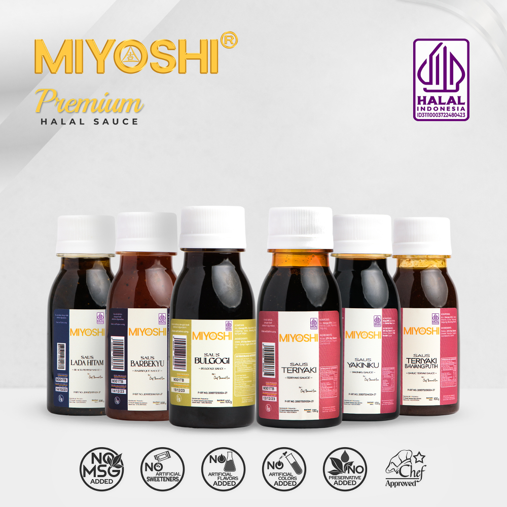 

Miyoshi Saus & Bumbu Marinasi untuk daging sapi/ ayam/ Ikan salmon/ Dori - Tanpa penguat rasa tambahan - Saos Jepang/Saus Masak Instan Quick cook Halal -Ukuran 300gr= 1,5kg Daging/Setara Dengan 15 Porsi Makan-Bumbu Instan