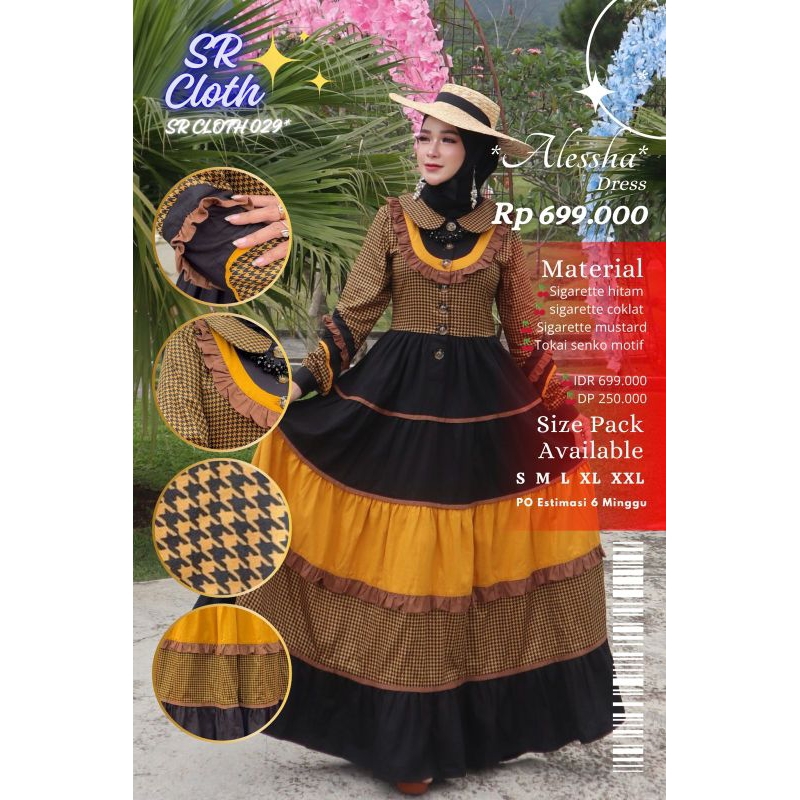 Sr cloth new collection baju gamis wanita