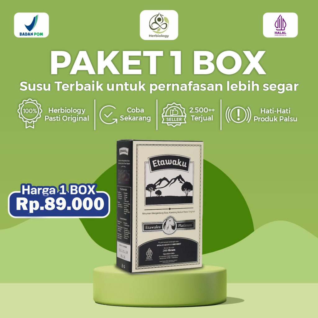 

Etawaku Platinum : Dukungan Optimal untuk Kesehatan Pernapasan Isi 200 Gram