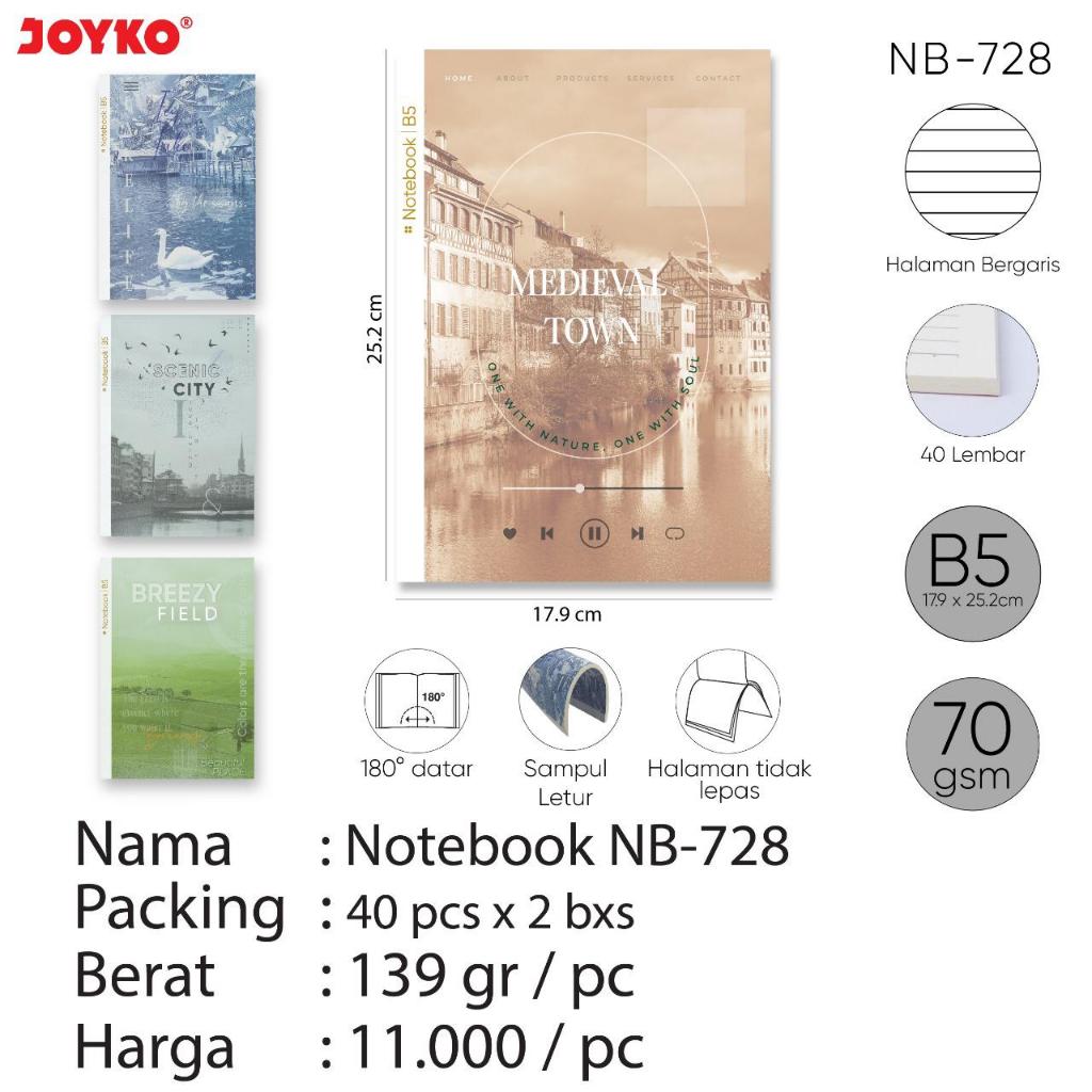 

JOYKO - Notebook B5 NB-728 / Buku Tulis