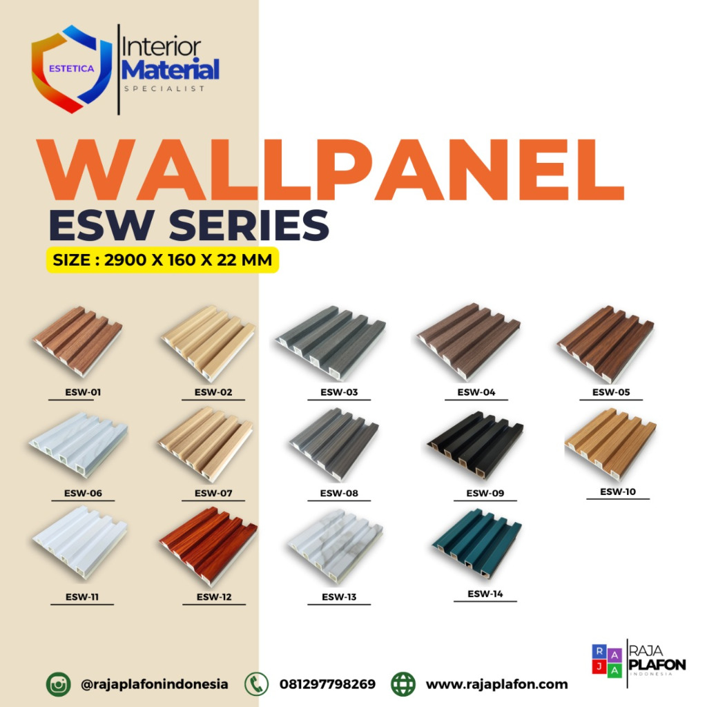 RB WallPanel pVC Dekorasi Dinding Wood Panel Wall Panel Pengganti Stiker Dinding Wallpaper