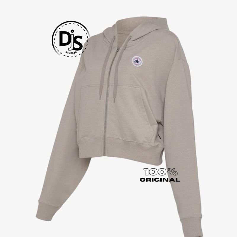 Jaket Converse Women Converse Retro Full zip Women Hoodie Papyrus Original