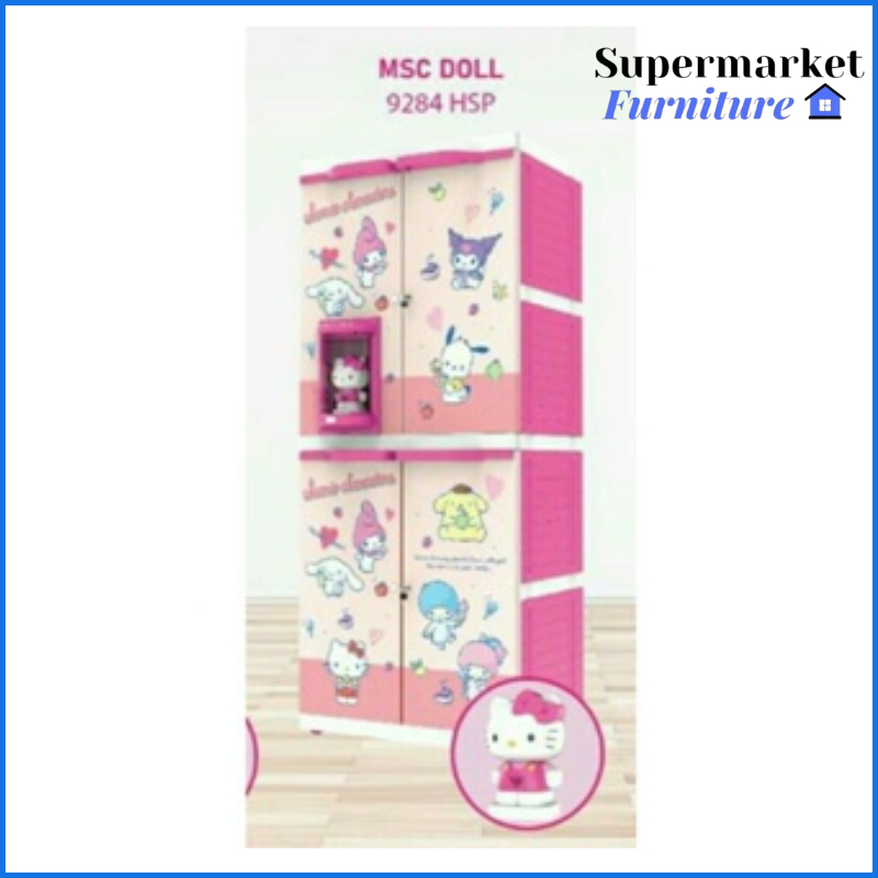 LEMARI PLASTIK NAIBA PREMIUM BONEKA HELLOKITY/NAIBA DORAEMON MURAH