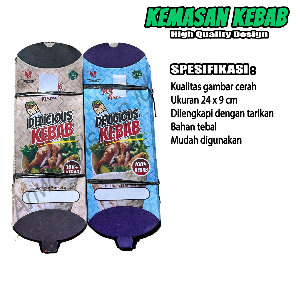 

Kemasan Kebab Jumbo Ukuran 24 x 9 cm isi 100 pcs Dus Kebab / Box Kebab / Wadah Kebab / Bungkus Kebab