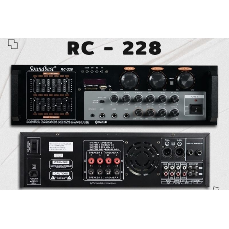 Amplifier Karaoke Soundbest RC 228 Original Bluetooth