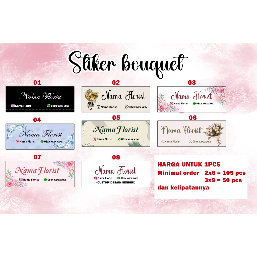 

STIKER BUKET - STIKER BOUGET - STIKER BUNGA - STIKET BUKET BUNGA CUSTOM