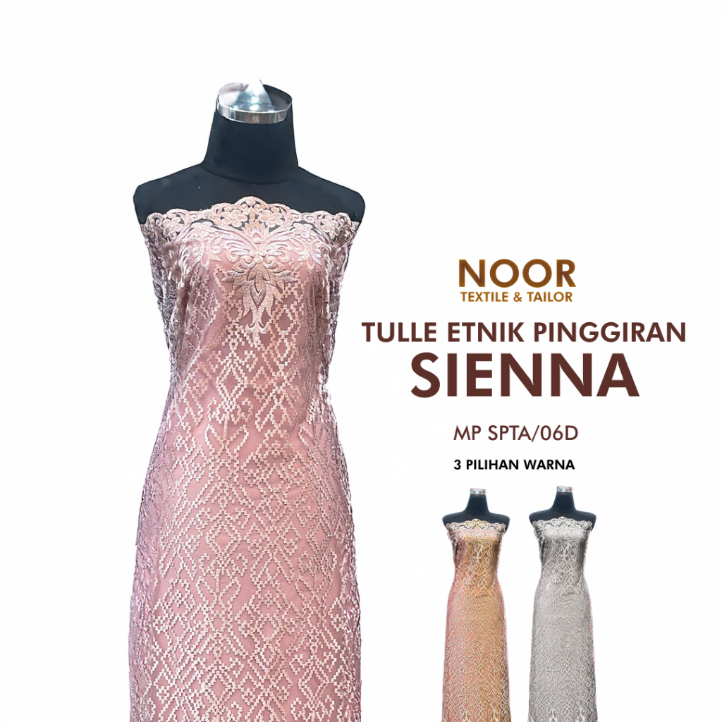 Tulle Etnik Pinggiran Sienna | Motif Etnik Besar | Tulle dress | Tulle mewah