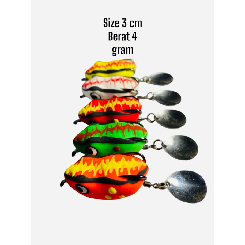 Soft frog RF Lure 3cm umpan casting gabus