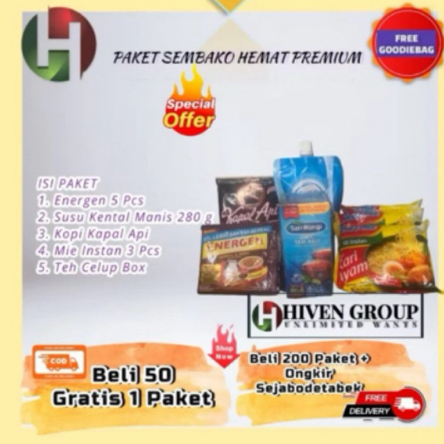 

PAKET SEMBAKO HEMAT PREMIUM
