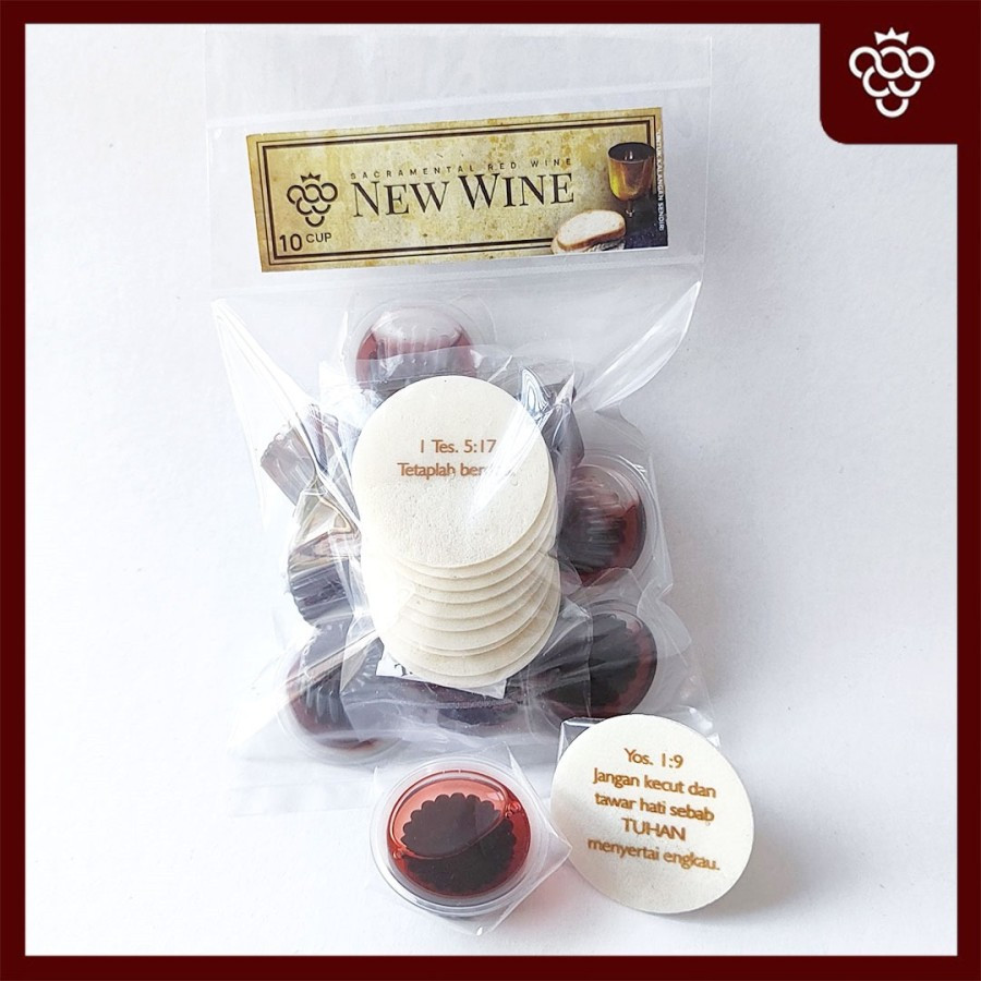 

Anggur Perjamuan Kudus + Hosti Ayat Besar - isi 10 B