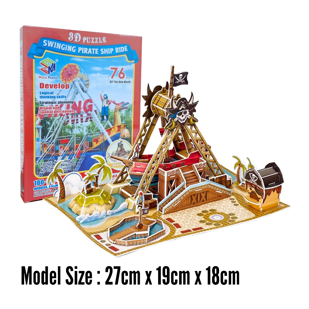 3D Puzzle KORA KORA / Pirate Ship Swing | Mainan Puzzle 3 Dimensi