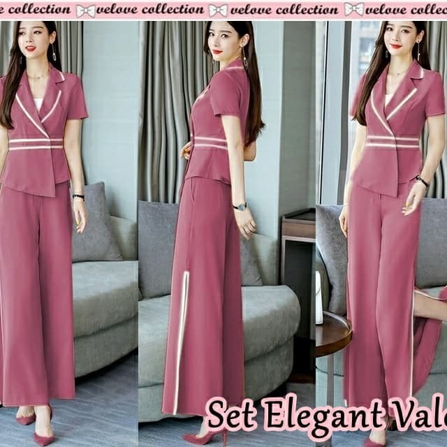 ST Baju Setelan Ikat Felia Wanita Remaja Modern Murah Trend Kekinian Terbaru 2021 Set Celana Kulot B